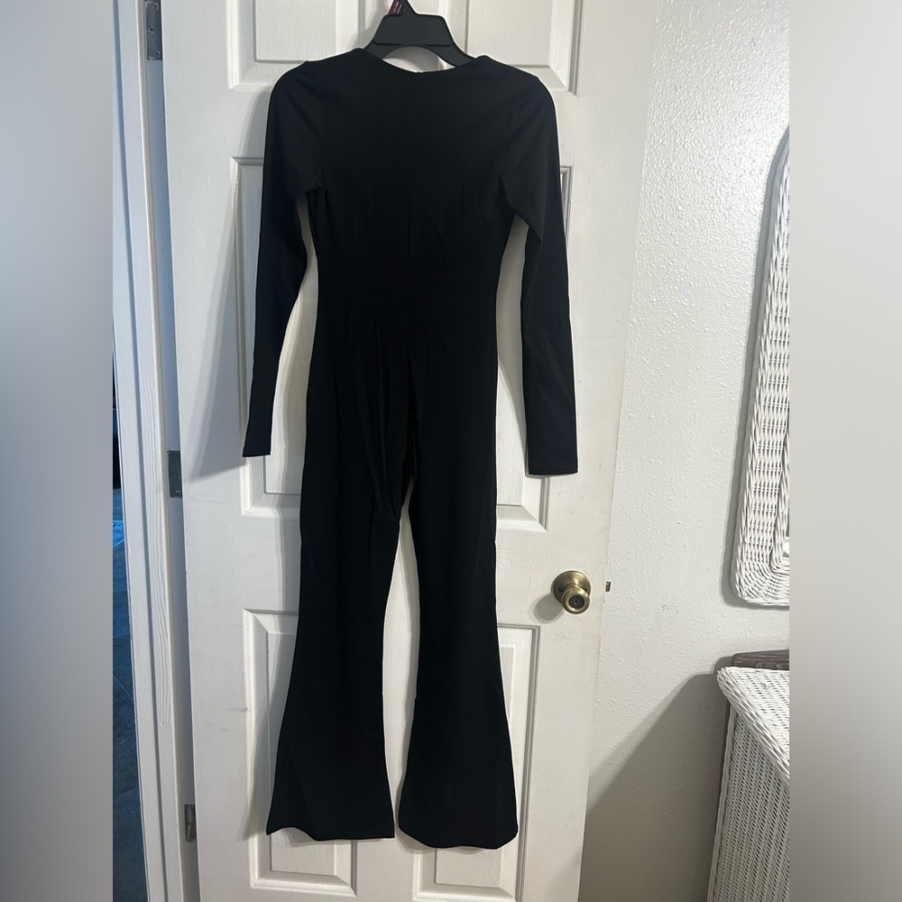 NWT Jumpsuits for Women Square Neck Wide Leg Full Length Romper Playsuit - Picture 3 of 6